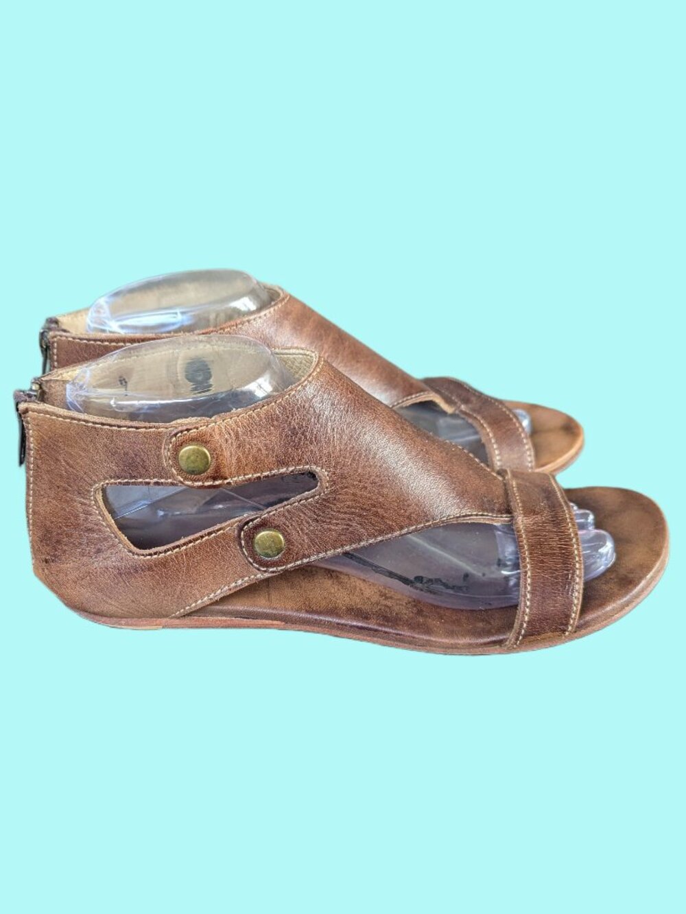 Bed Stu Tan Leather Rustic SOTO Flats - Women's Size 9